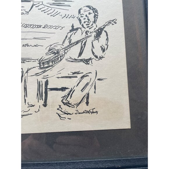 Vintage Preservation Hall Jazz Band Sketch By Donald J. Toney - Picture 2 of 7